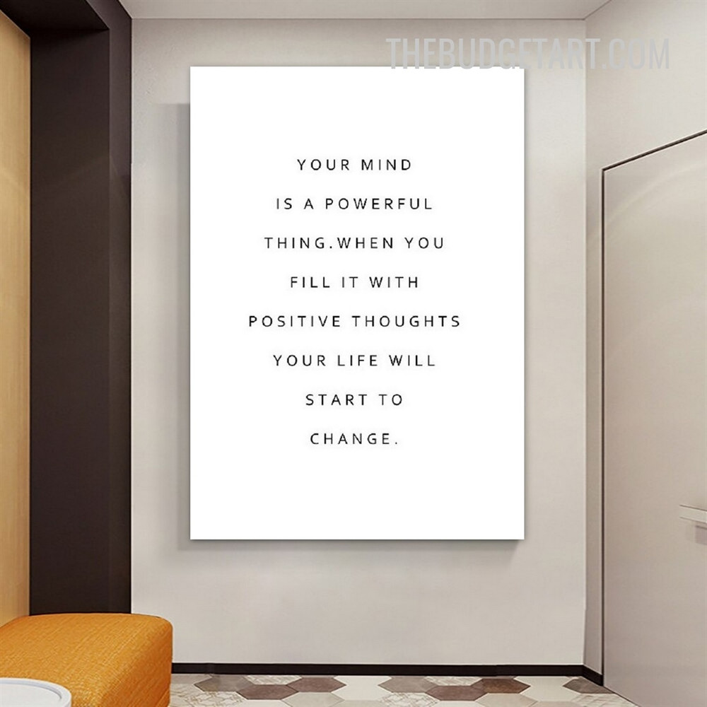 Your Mind Typography Modern Painting Picture Canvas Wall Art Print for Room Trimming