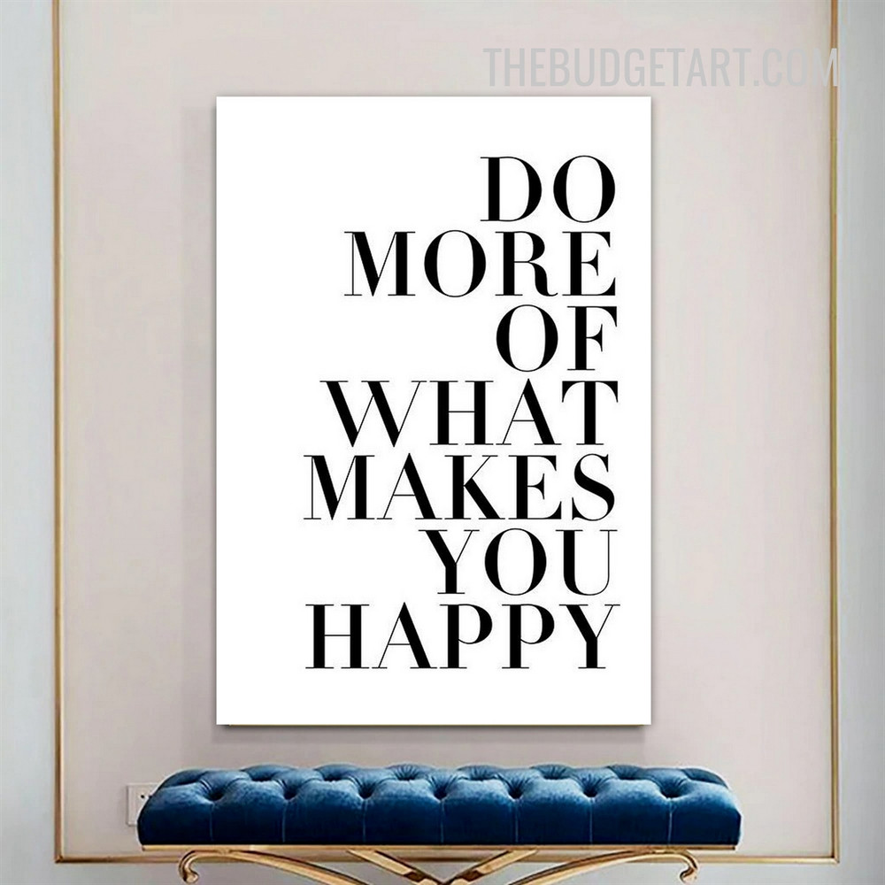 You Happy Typography Modern Painting Picture Canvas Art Print for Room Wall Getup