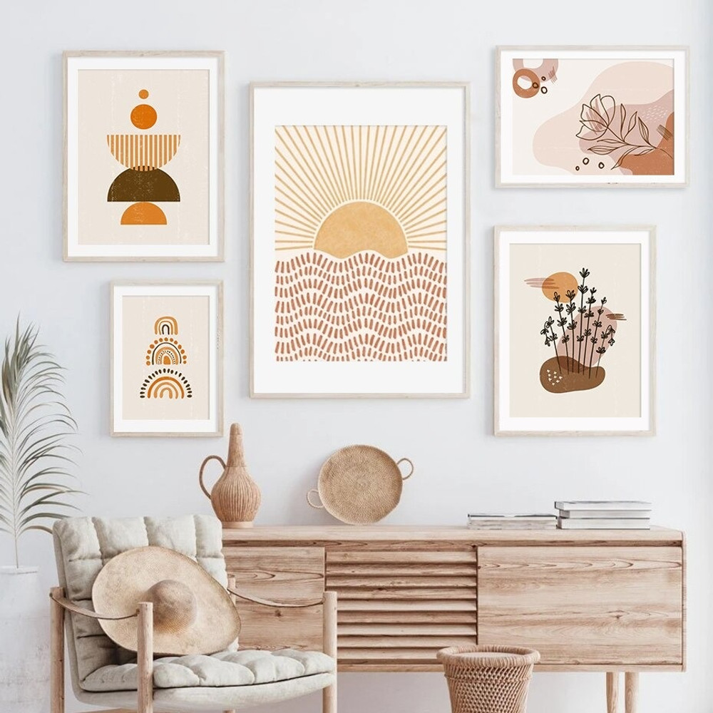 Devious Blemishes Minimalist Abstract Photograph Scandinavian 5 Piece Set Canvas Print for Room Wall Artwork Trimming