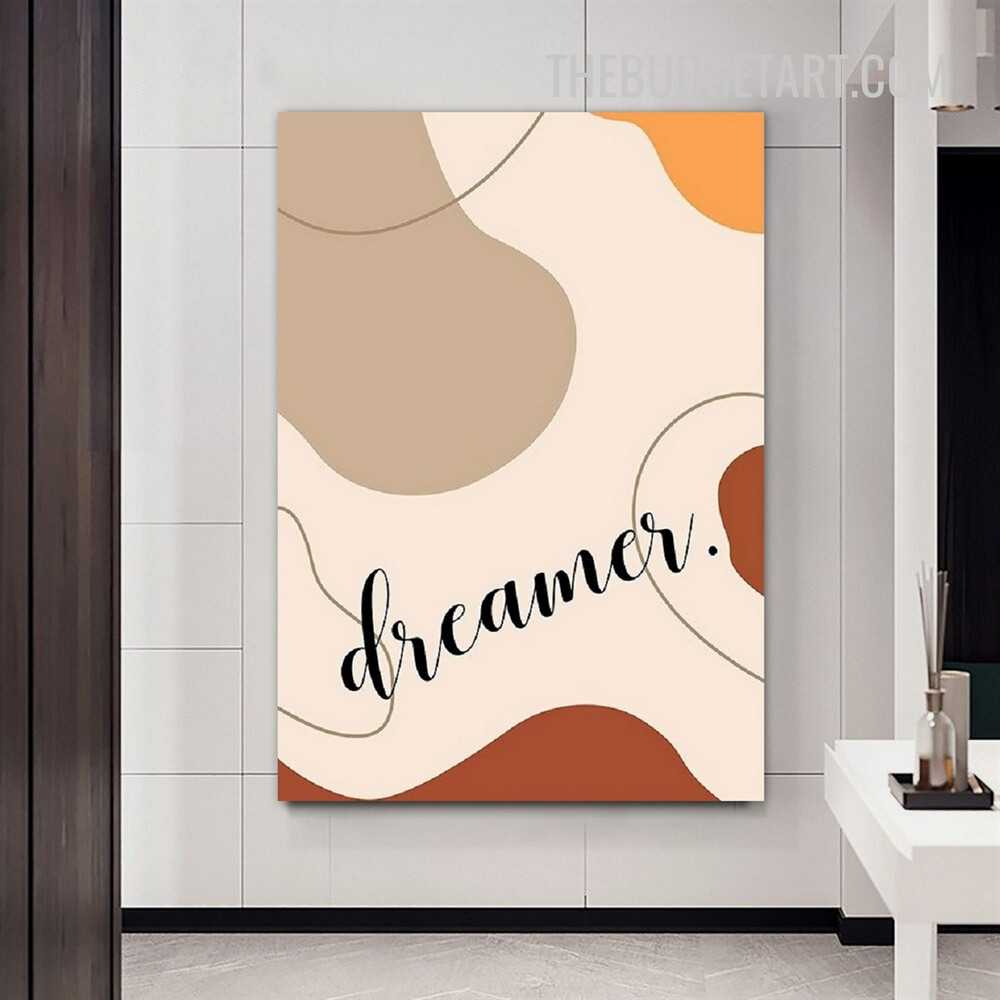 Winding Splodges Abstract Scandinavian Painting Picture Canvas Art Print For Room Wall Arrangement