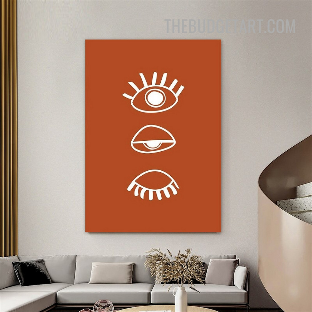 Eyes Moments Abstract Scandinavian Painting Picture Canvas Art Print for Room Wall Outfit