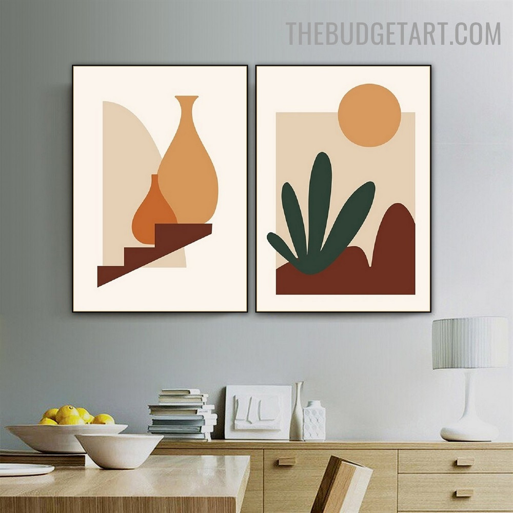Phoebus Abstract Scandinavian Modern Painting Image Canvas Print for Room Wall Illumination