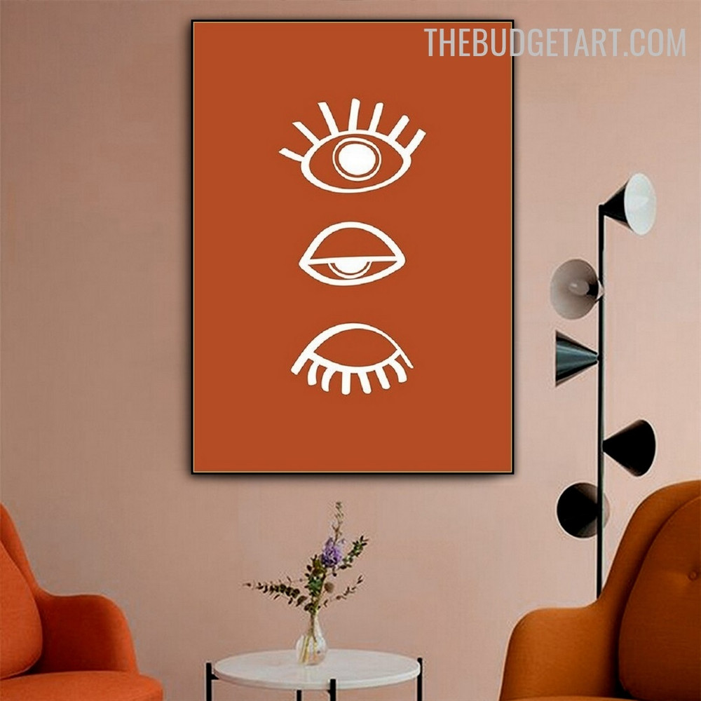 Eyes Abstract Scandinavian Modern Painting Image Canvas Print for Room Wall Equipment