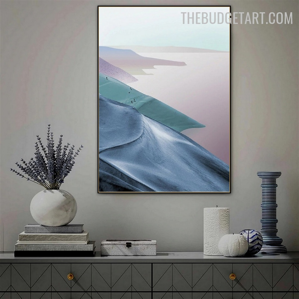 Sea Sand Abstract Modern Painting Picture Canvas Print for Room Wall Adornment