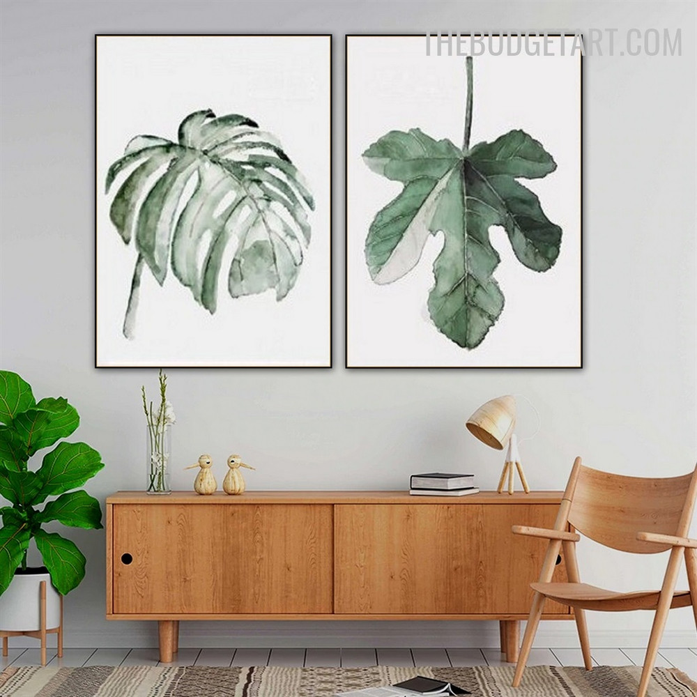 Ficus Carica Monstera Abstract Botanical Modern Painting Pic Canvas Print for Room Wall Assortment