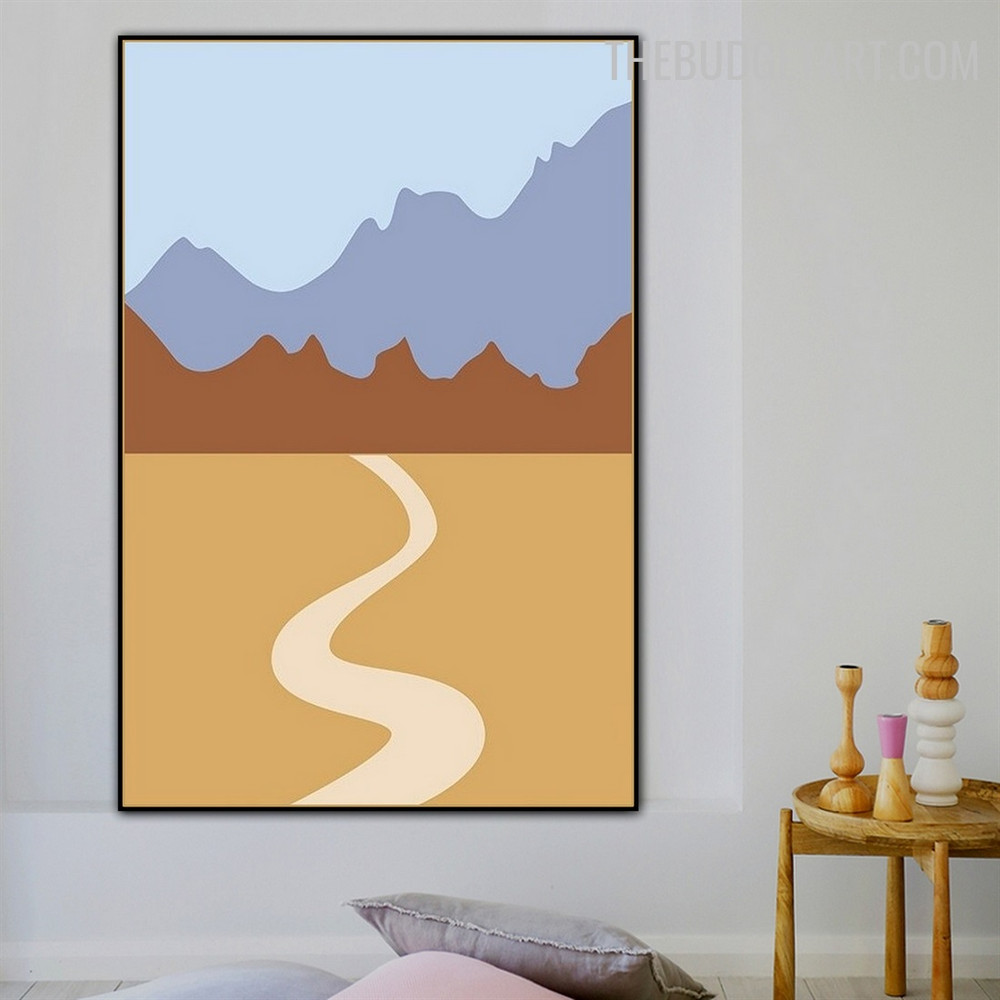Eminence Way Abstract Landscape Modern Painting Picture Canvas Print for Room Wall Adornment