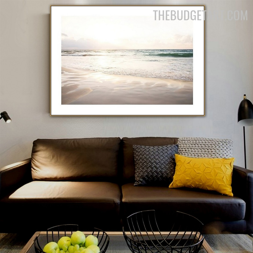 Beach Sand Abstract Landscape Modern Painting Image Canvas Print for Room Wall Arrangement