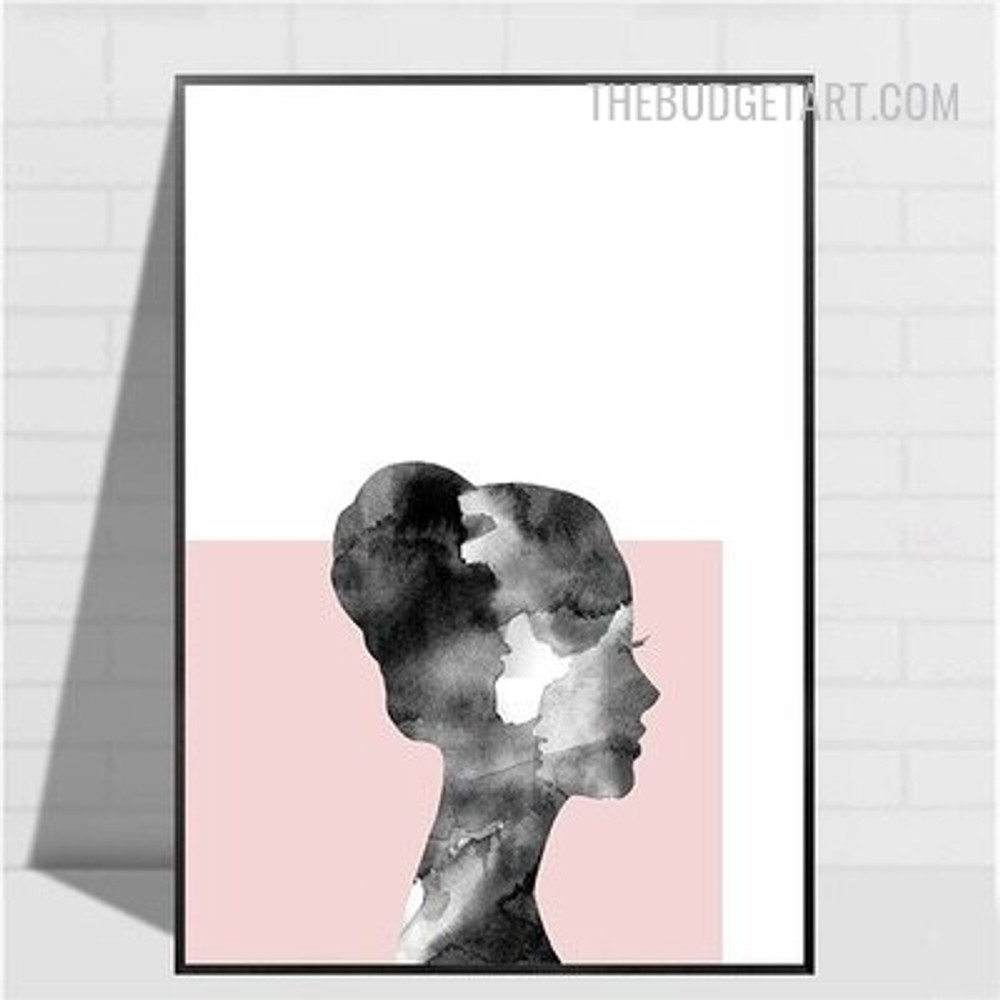Black Woman Abstract Figure Modern Painting Image Canvas Print for Room Wall Finery