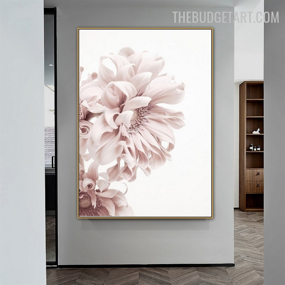 Peony Flower Abstract Botanical Modern Painting Picture Canvas Print for Room Wall Décor