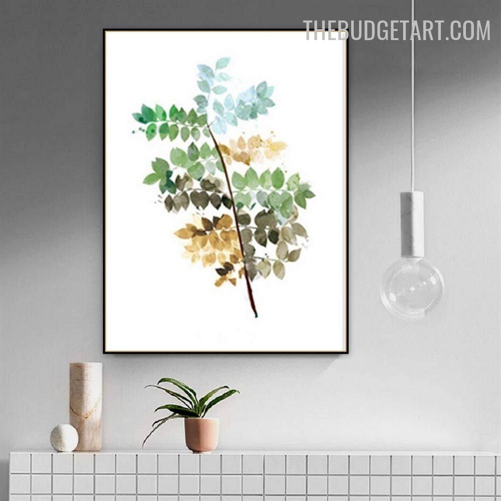 Colorific Leafage Abstract Botanical Modern Painting Picture Canvas Print for Room Wall Onlay