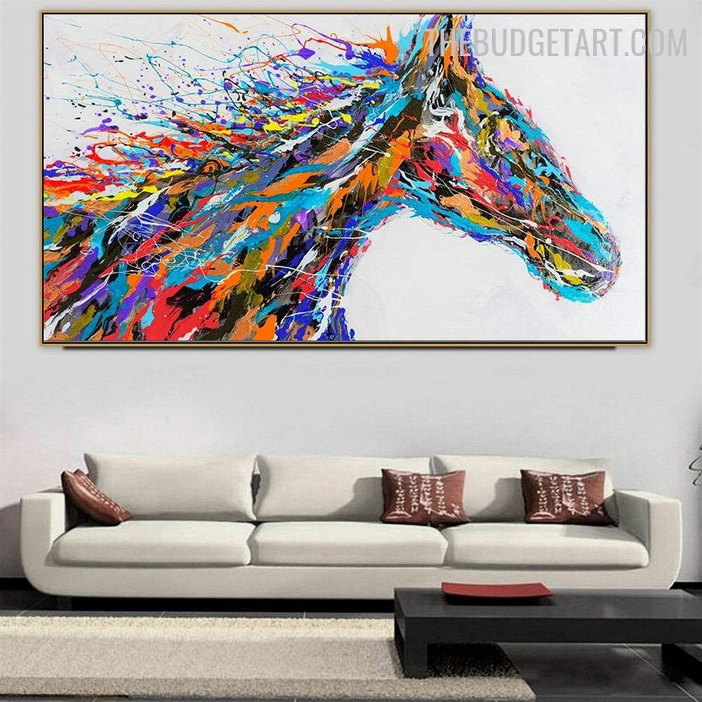 Studhorse Abstract Animal Handmade Texture Canvas Painting for Room Wall Flourish Studhorse Abstract Animal Handmade Texture Canvas Painting for Room Wall Flourish