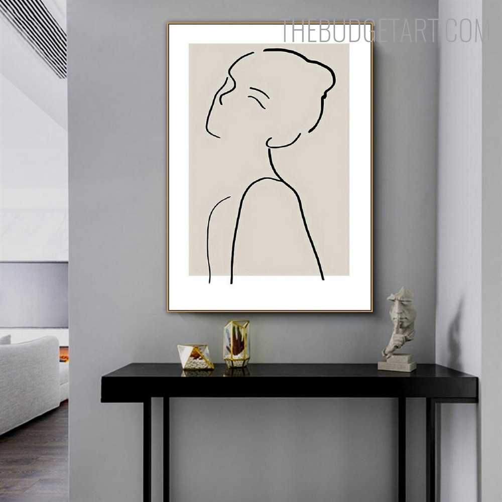 Female Body Abstract Figure Modern Painting Pic Canvas Print for Room Wall Outfit