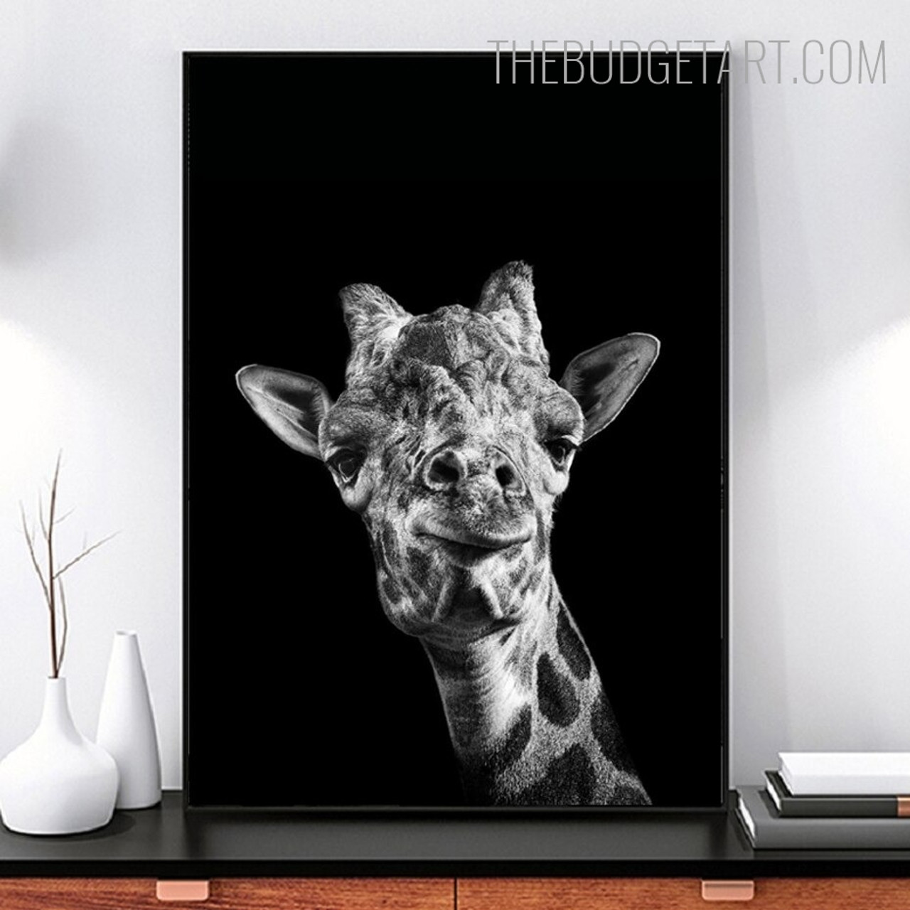 Black and White Giraffe Face