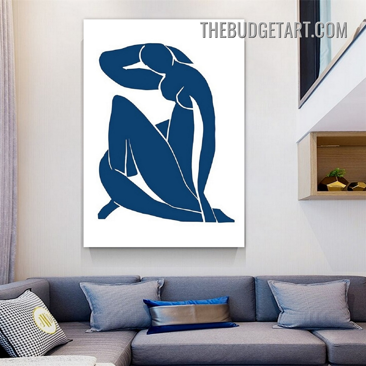 Beige and Blue Wall Art  Paintings, Drawings & Photograph Art Prints