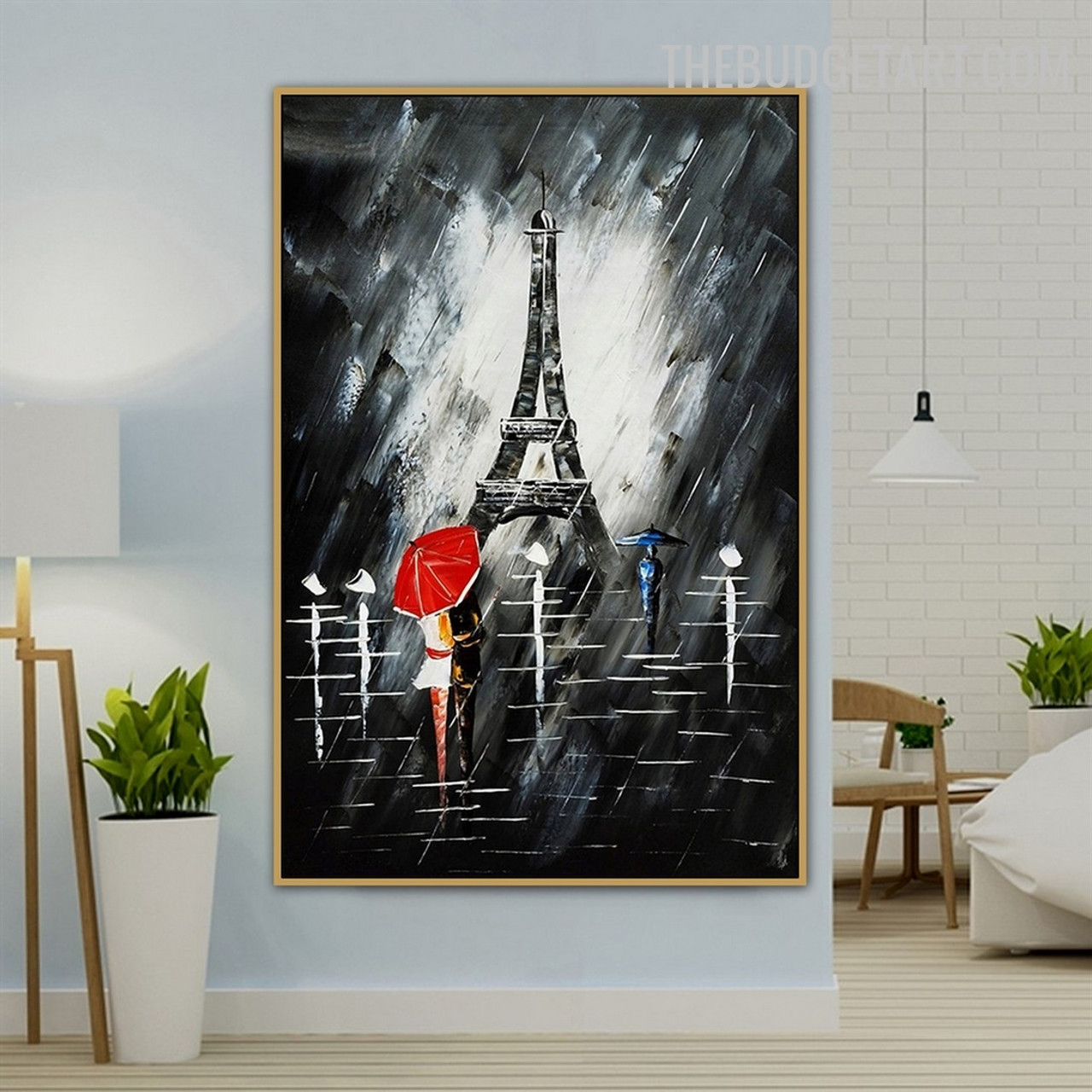 abstract eiffel tower painting