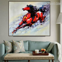 Hackney 100%Artist Handmade Heavy Knife Abstract Animal Canvas Artwork for Room Wall Decorative