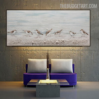 Sparrows Stones Animal Handmade Acrylic Canvas Artwork for Room Wall Moulding