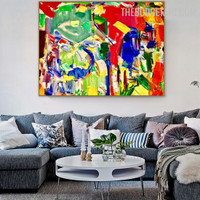 Blemish Famous 100%Handmade Modern Canvas Abstract Artwork for Room Wall Disposition