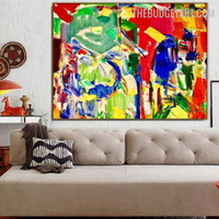 Blemish Spots Abstract Handmade Knife Canvas Painting Done by Artist for Room Wall Décor