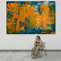 Splash Spots 100% Artist Handmade Contemporary Acrylic Canvas Abstract Artwork for Room Wall Garniture
