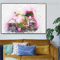 Bloom Cycle Leaves Handmade Abstract Botanical Texture Painting on Canvas for Room Wall Equipment