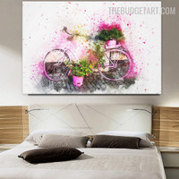 Bloom Cycle Spots Abstract Botanical Handmade Acrylic Canvas Wall Art Done by Artist Finery