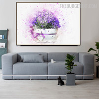 Blossom Heart Flower Handmade Acrylic Abstract Botanical Canvas Art by an Experienced Artist for Room Wall Disposition