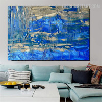 Splotches Modern Abstract Art Handmade Acrylic Canvas for Room Wall Flourish