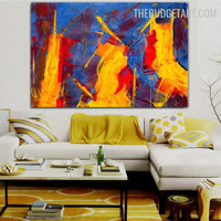 Blurs Colourful Handmade Acrylic Texture Canvas Abstract Wall Artwork for Room Getup
