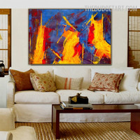 Blurs Handmade Acrylic Abstract Art On Canvas by Experienced Artist for Room Wall Flourish