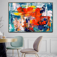Taints Handmade Texture Abstract Contemporary Artwork on Canvas for Room Wall Disposition
