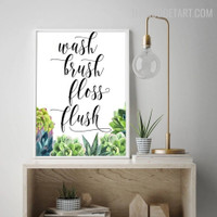 Wash Quote Modern Painting Picture Canvas Print for Room Wall Garniture