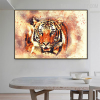 Tiger Spot Abstract Animal Handmade Texture Canvas Artwork for Room Wall Adornment