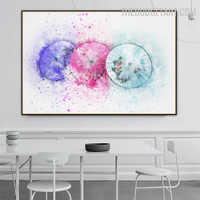 Umbrella Flowers Abstract Floret Handmade Texture Canvas Painting Done By Artist for Room Wall Getup