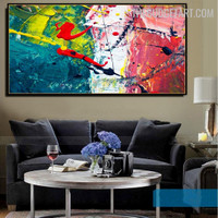 Specks Colourful Artist Handmade Acrylic Abstract Modern Artwork On Canvas For Room Wall Decor