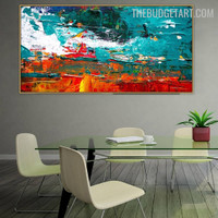Colourful Flaws Handmade Texture Canvas Modern Abstract Wall Art  Done by Artist for Room Assortment
