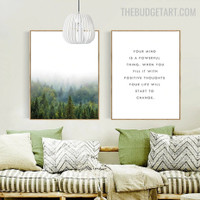 Powerful Quote Painting Portrait Canvas Print for Room Wall Garnish