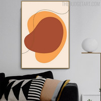 Roundabout Tarnish Abstract Scandinavian Modern Painting Picture Canvas Print for Room Wall Disposition