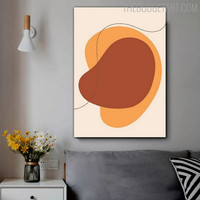 Roundabout Tarnish Abstract Scandinavian Modern Painting Picture Canvas Print for Room Wall Drape