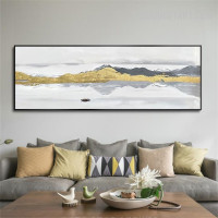 Golden Hills Sky Handmade Texture Canvas Abstract Naturescape Artwork Wall Accent Embellishment