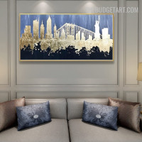 Statue Of Liberty Famous Abstract Handmade Acrylic Canvas Abstract Landscape Artwork For Room Wall Garniture