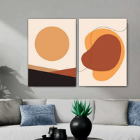Daystar Hillside Abstract Scandinavian Modern Painting Picture Canvas Print for Room Wall Décor