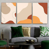 Wandering Splodge Abstract Scandinavian Modern Painting Picture Canvas Print for Room Wall Drape