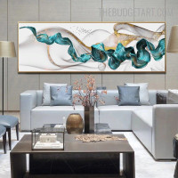 Curved Brush Abstract Modern Artwork Photo Canvas Print for Wall Hanging Decor