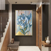 Flower Blots Floret Abstract Handmade Texture Canvas Painting for Room Wall Décor