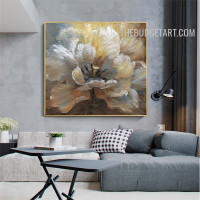 Motley Bloom Floral Handmade Contemporary Texture Canvas Painting for Room Wall Flourish