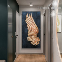 Golden Feather 100% Artist Handmade Abstract Contemporary Palette Canvas Painting for Room Wall Finery Golden Feather 100% Artist Handmade Abstract Contemporary Palette Canvas Painting for Room Wall Finery