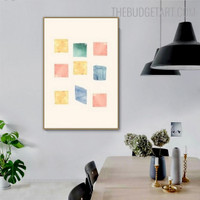 Chromatic Blockish Abstract Minimalist Modern Artwork Image Canvas Print for Wall Getup