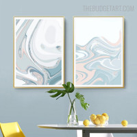 Blurs Stigma Abstract Marble Modern Painting Picture Canvas Print for Room Wall Finery