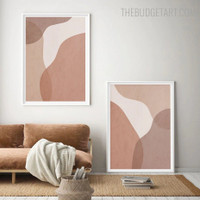 Meandering Smear Abstract Scandinavian Modern Painting Picture Canvas Print for Room Wall Trimming